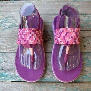 Vionic Orthaheel Sandals Women's Size 8 US Serene Tia Berry Active Sling Thong